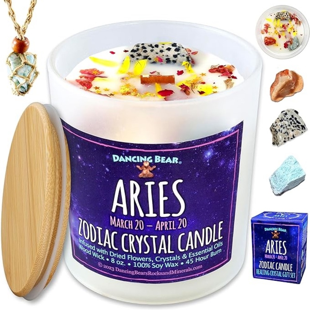 Zodiac Crystal Candle